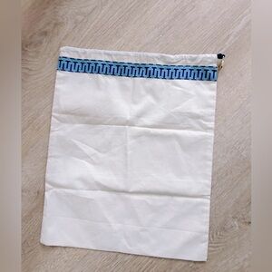 Tory Burch 12"x15" Drawstring DUST BAG for Shoes/Handbags Gold Logo Charm